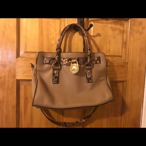 Authentic MK Hamilton Embrossed-Trim Leather Purse